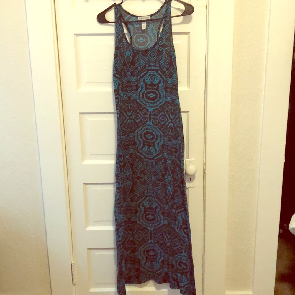 Aztec print Razorback maxi dress